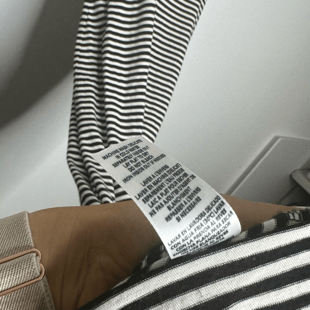 n:PHILANTHROPY STRIPED Tank midi DRESS black white cotton women's large L - Picture 7 of 7